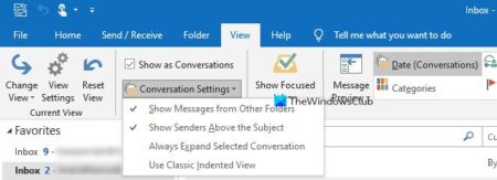 How to Enable, Disable, Use Conversation View in Outlook