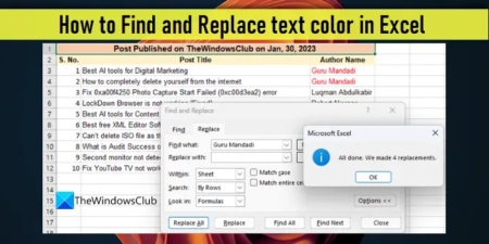 How to Find and Replace Text Color in Excel