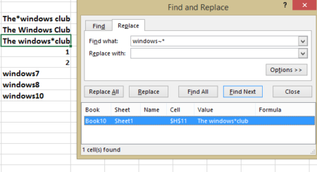 How to Find and Replace Wildcard Characters in Excel