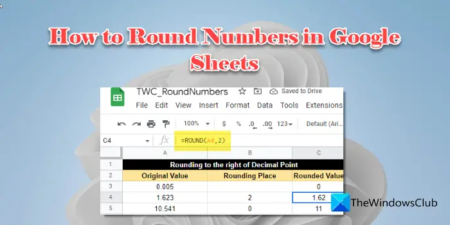 How to Round Numbers in Google Sheets