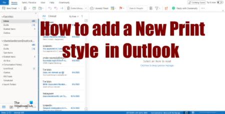 How to add a new Print Style in Outlook