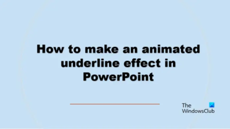 How to animate Underline in PowerPoint