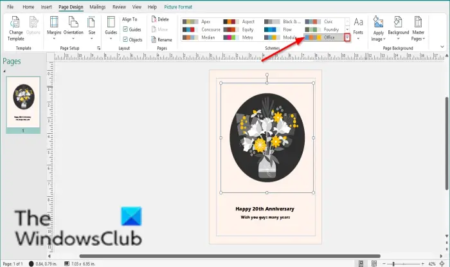 How to apply a Color Scheme in Publisher