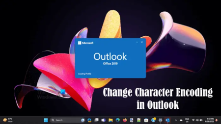 How to change Character Encoding in Outlook