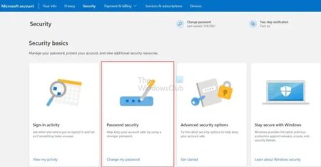 How to change password in Outlook