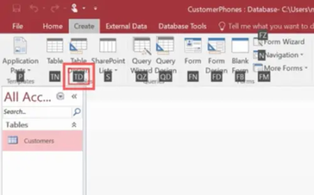 How to create Tables with Table Designer in Access