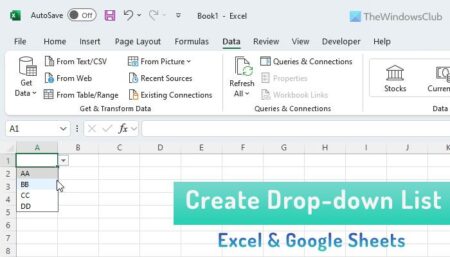 How to create a drop-down list in Excel and Google Sheets