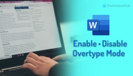 How to enable or disable Overtype Mode in Word