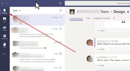 How to filter Microsoft Teams Activity Feed