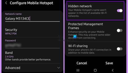 How to hide Hotspot SSID and make it Private on Windows 11