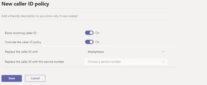 How to Add Caller ID Policies