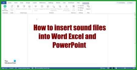 How to insert Sound file in Word, Excel and PowerPoint