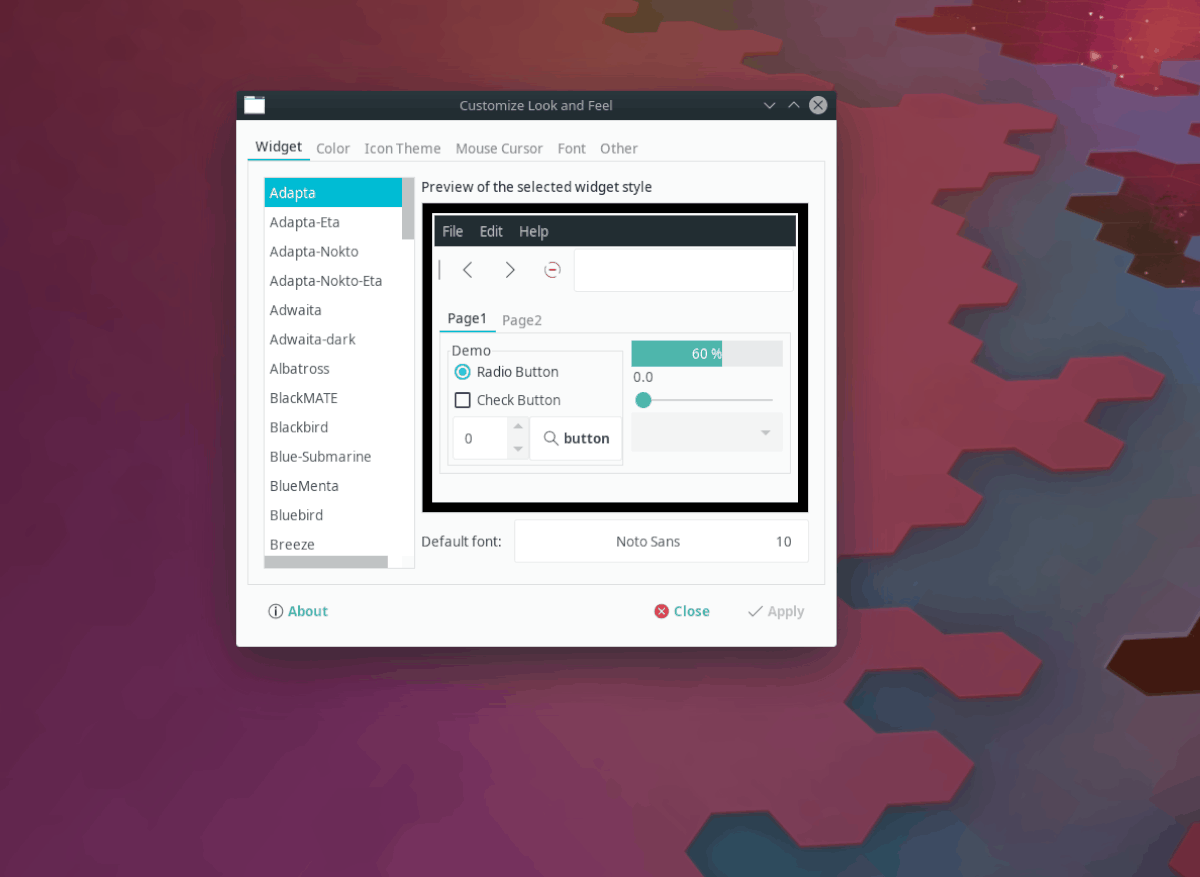 How to install the Adapta KDE theme on