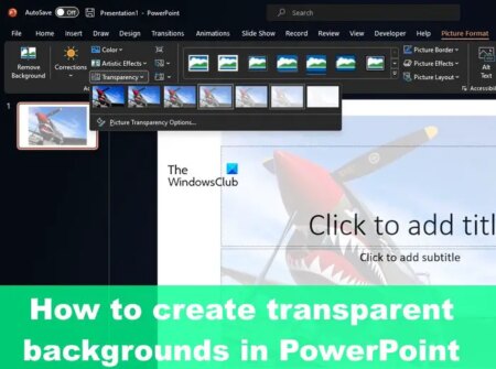 How to make a Picture transparent in PowerPoint