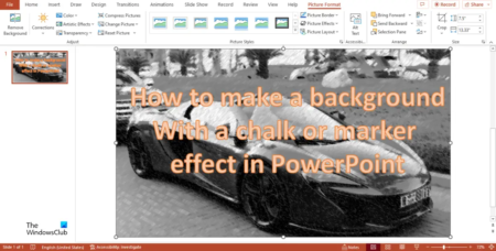 Make a background with Chalk or Marker effect in PowerPoint