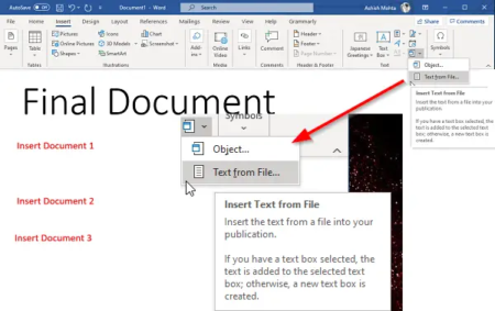 How to merge Multiple Word documents into one