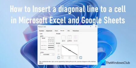 How to put Diagonal Line through Cell in Excel or Google Sheets