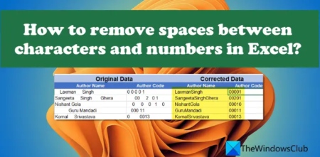 How to remove Spaces between Characters and Numbers in Excel