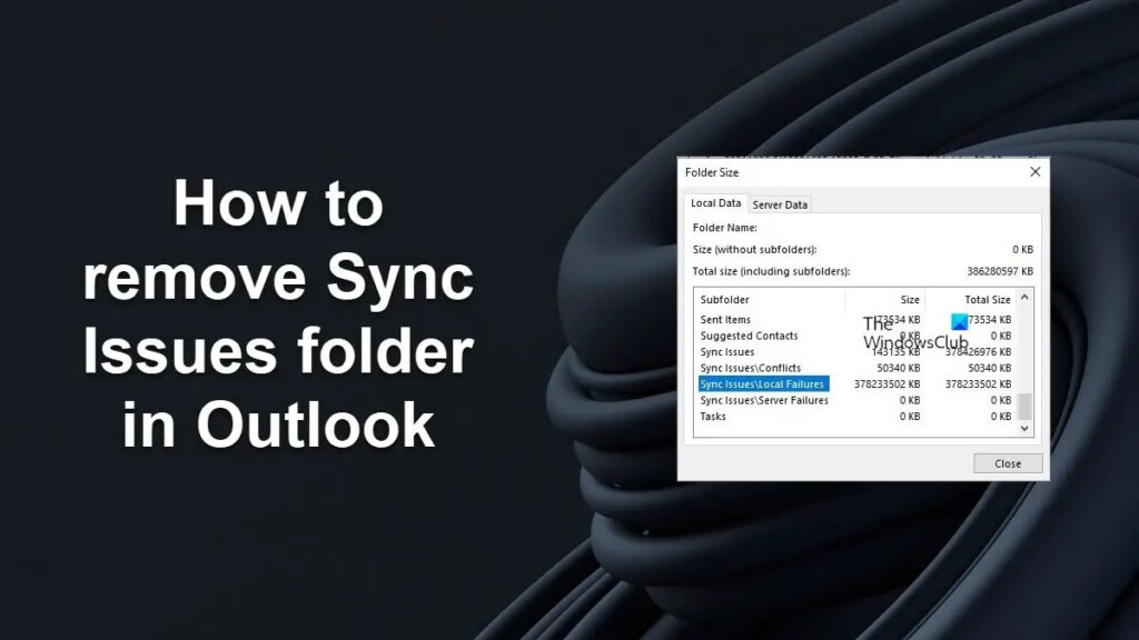 How to remove the Sync Issues folder in Outlook