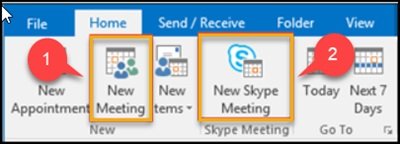 How to schedule a Skype meeting on a Group Calendar