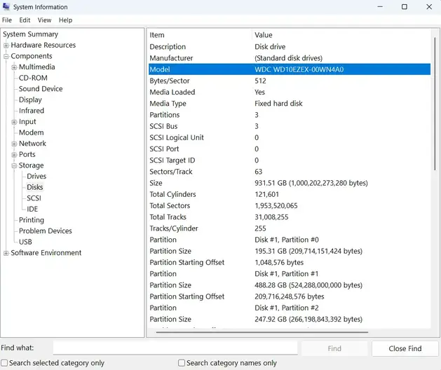 check system information to update ssd firmware