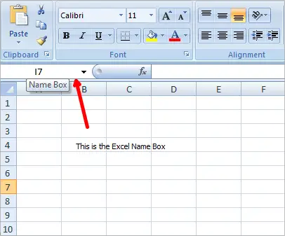 How to use Name Box in Excel