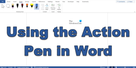 How to use the Action Pen in Word to edit with natural gestures