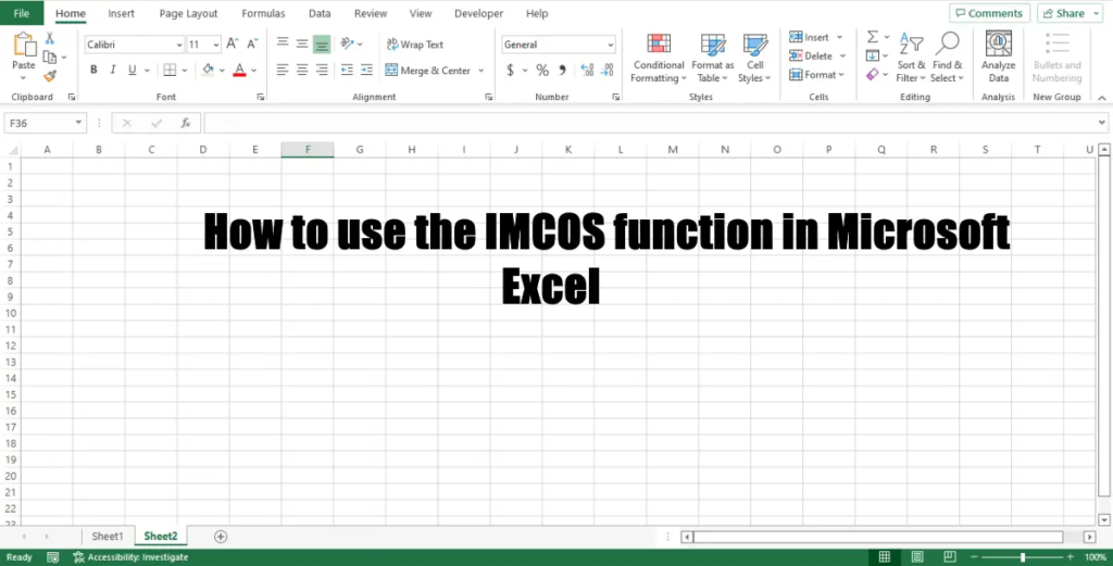 How to use the IMCOS function in Microsoft Excel