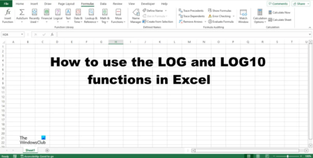 How to use the LOG and LOG10 function in Excel