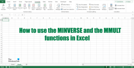 How to use the MINVERSE and MMULT functions in Excel