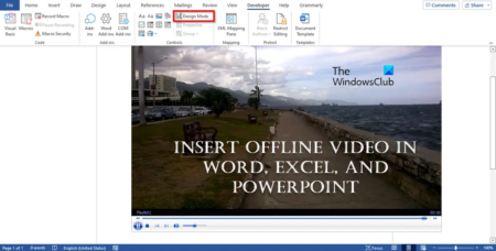 How to insert Offline Video in Word, Excel, and PowerPoint