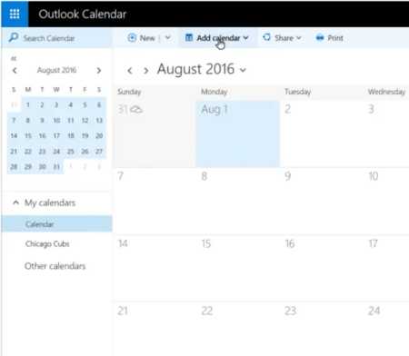 Track important events with Outlook Interesting Calendar feature