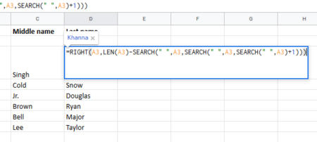 How to separate First and Last name in Excel