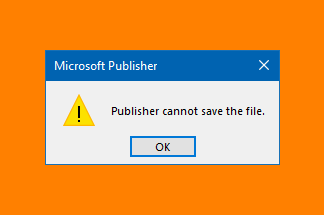 Microsoft Publisher cannot save the file as PDF