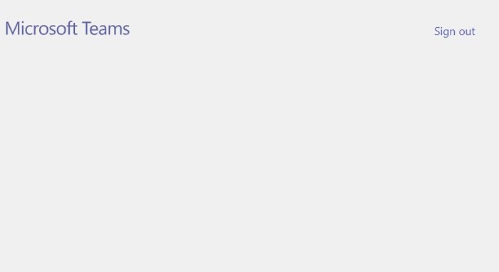 Microsoft Teams Blank Load