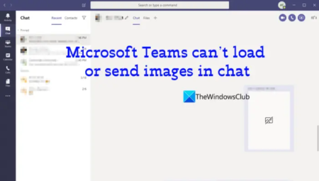 Microsoft Teams can't load or send images in chat