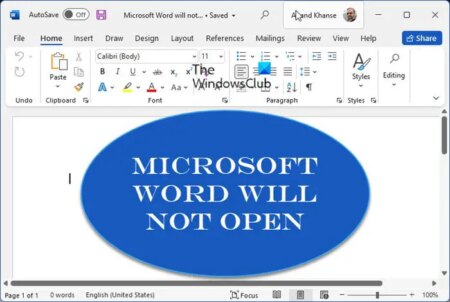 Microsoft Word does not open and run properly