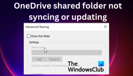 OneDrive shared folder not syncing or updating