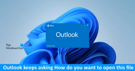 Outlook keeps asking How do you want to open this file