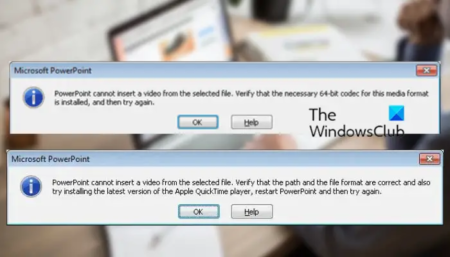 PowerPoint cannot insert a video from the selected file [Fix]
