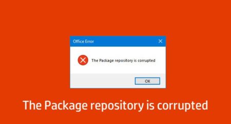 The Package repository is corrupted Office error