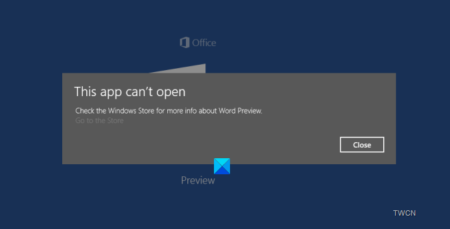 This app can't open Office app error on Windows 11/10