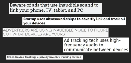 Ultrasonic Cross-Device Tracking tracks IoT devices with Ultrasound Signals