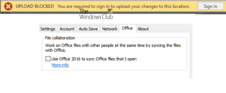 Upload blocked, Sign in to save this file, or Save a copy OneDrive