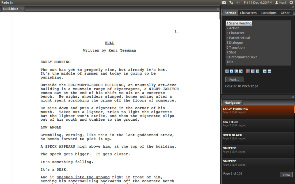 How To Install The Fade In Screenwriting Software on Linux