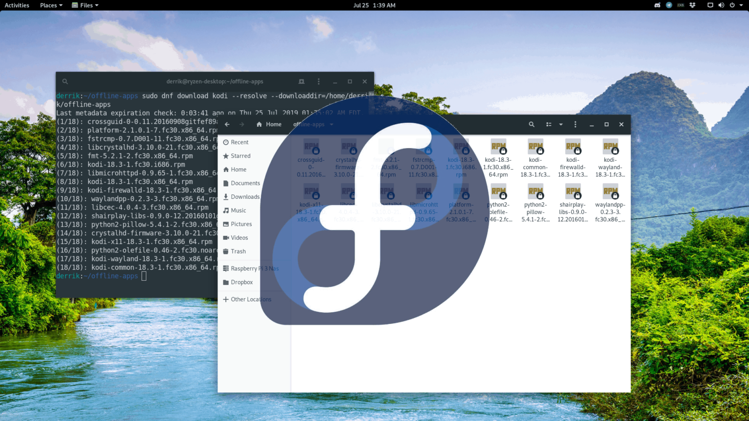 How to install Fedora apps offline