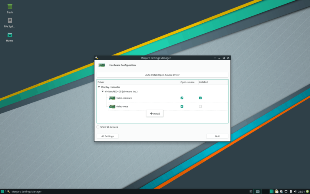 How to use the Manjaro Linux driver installer