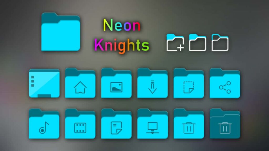 How to install the Neon Knights icon theme on Linux