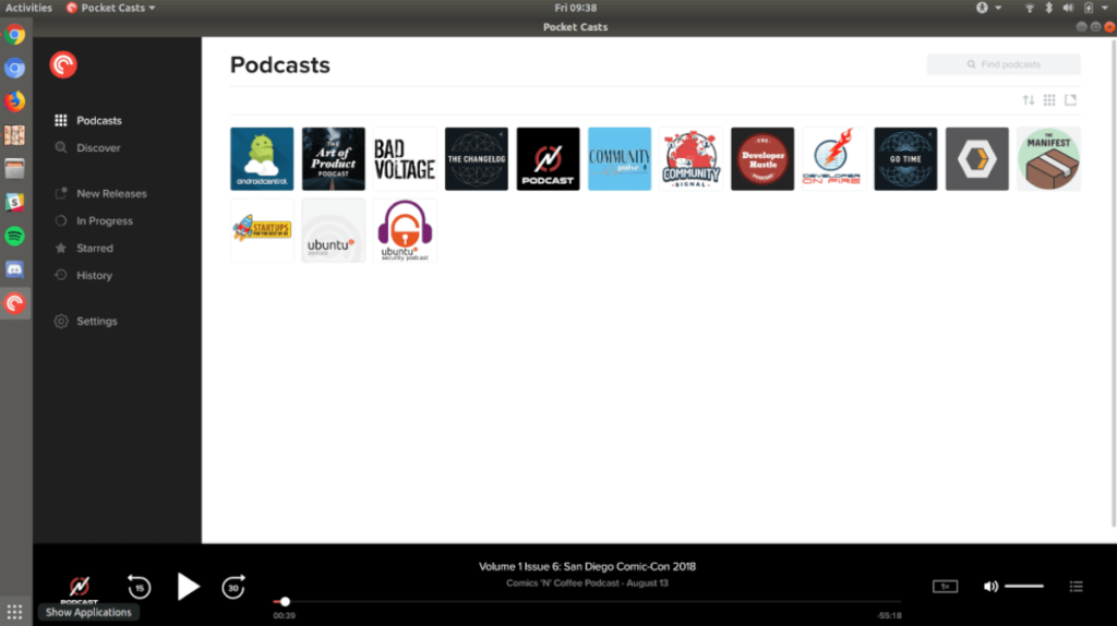 How to use the PocketCasts web interface on Linux