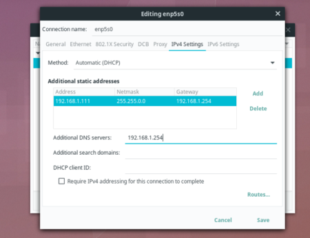 How To Set A Static IP Address On Linux In Network Manager